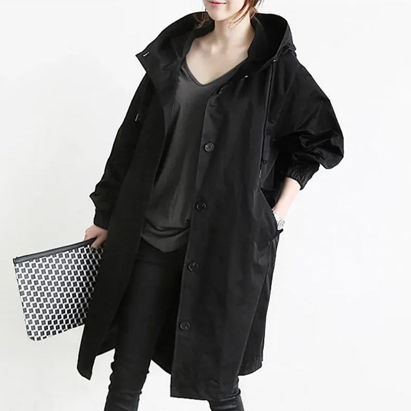 12色可選 秋季修身風衣-中長版設計，休閒百搭顯瘦外套