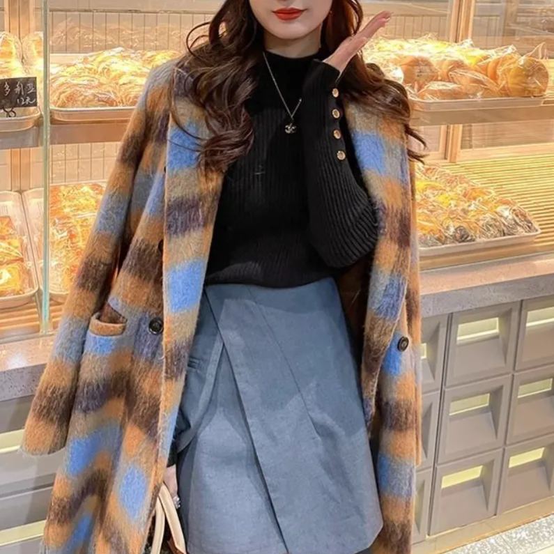 半高領針織上衣 設計感小眾毛衣春秋內搭