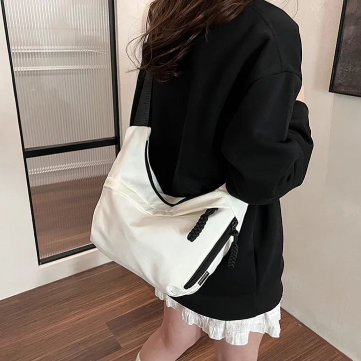 韓系 ‧ 單肩托特餃子包通勤出遊大容量