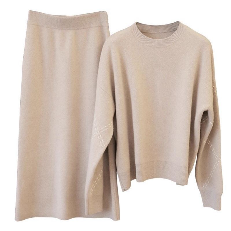 優雅OL休閒套裝 高級感氣質小香風簡約兩件套