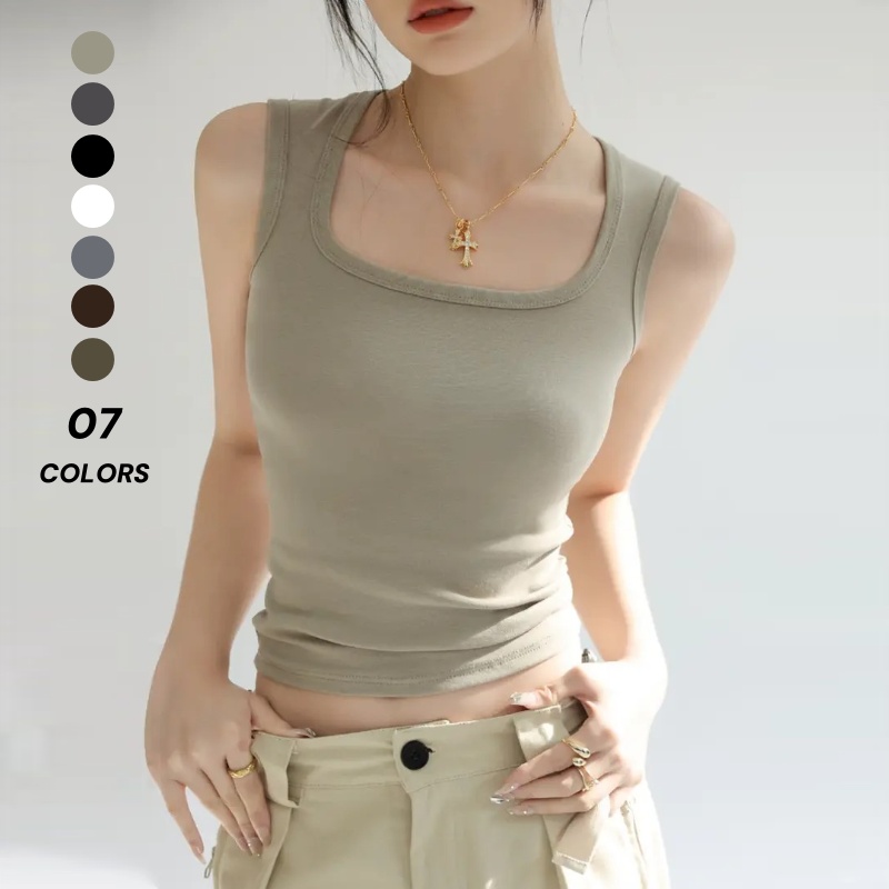 純棉U背心 副乳隱形顯瘦直角肩內搭 鎖骨U型背心