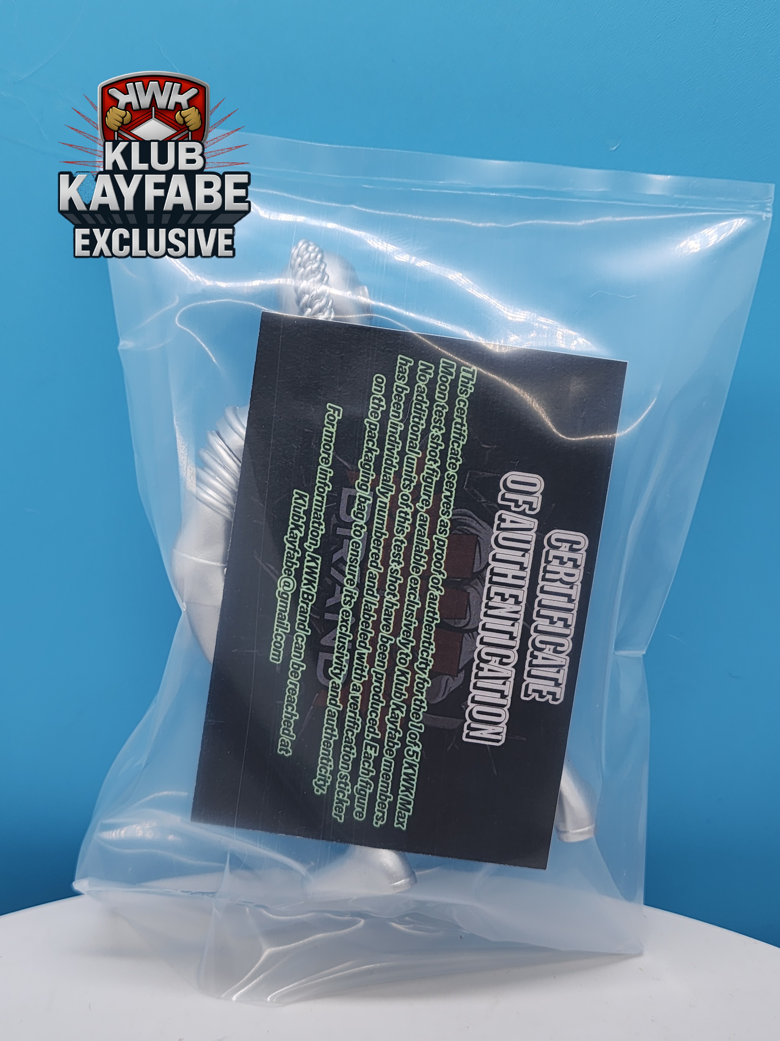 KWK Kayfabe Heroes 1 of 5 Silver Max Moon Test Shot Figure