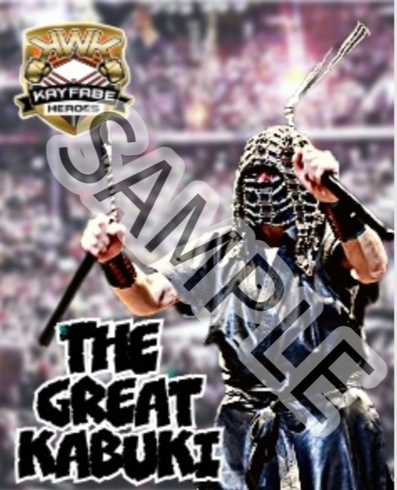 KWK Kayfabe Heroes Great Kabuki Retro Figures (YELLOW CARD VARIANT)