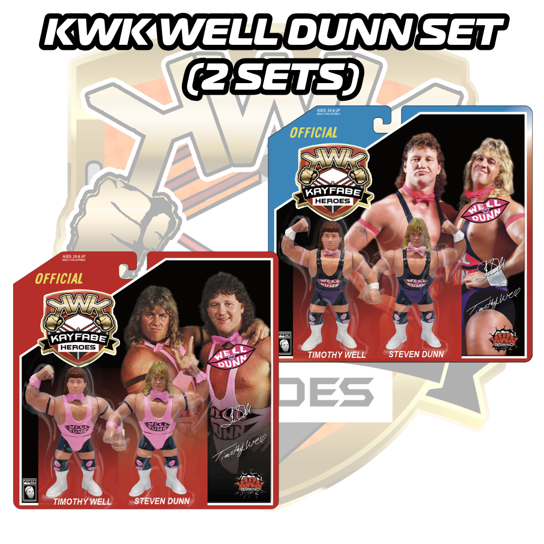 KWK Kayfabe Heroes Well Dunn Retro Figures (BOTH VARIANTS)