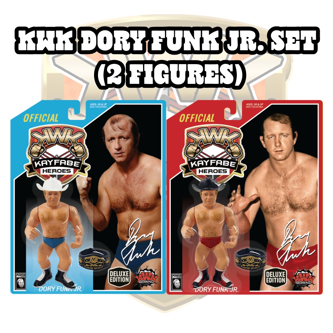 KWK Kayfabe Heroes Dory Funk Jr. Retro Figures (BOTH VARIANTS)
