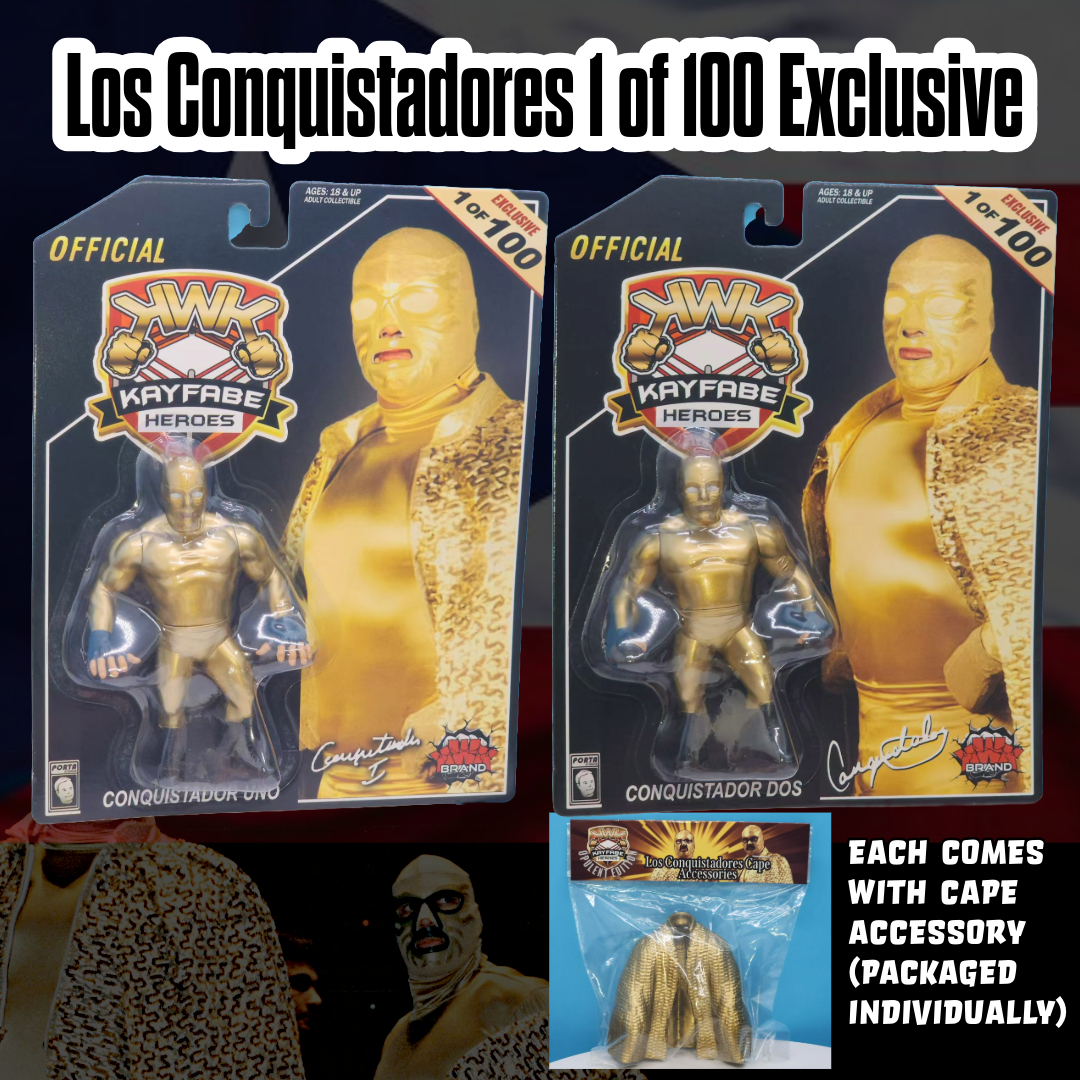 IN STOCK! KWK Kayfabe Heroes Los Conquistadores 1 of 100 Exclusive Set