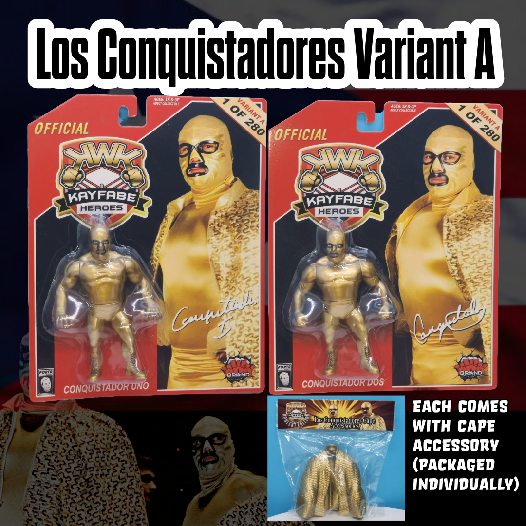 IN STOCK! KWK Kayfabe Heroes Los Conquistadores Variant A SET