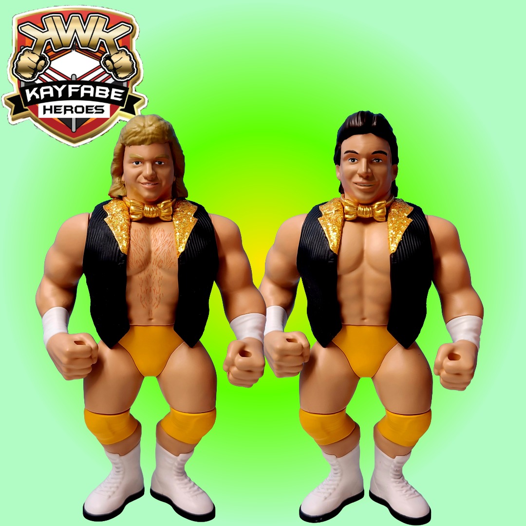 (BUNDLE OFFER) KWK Kayfabe Heroes The Fantastics Retro Figures (BLUE & YELLOW CARD VARIANT)