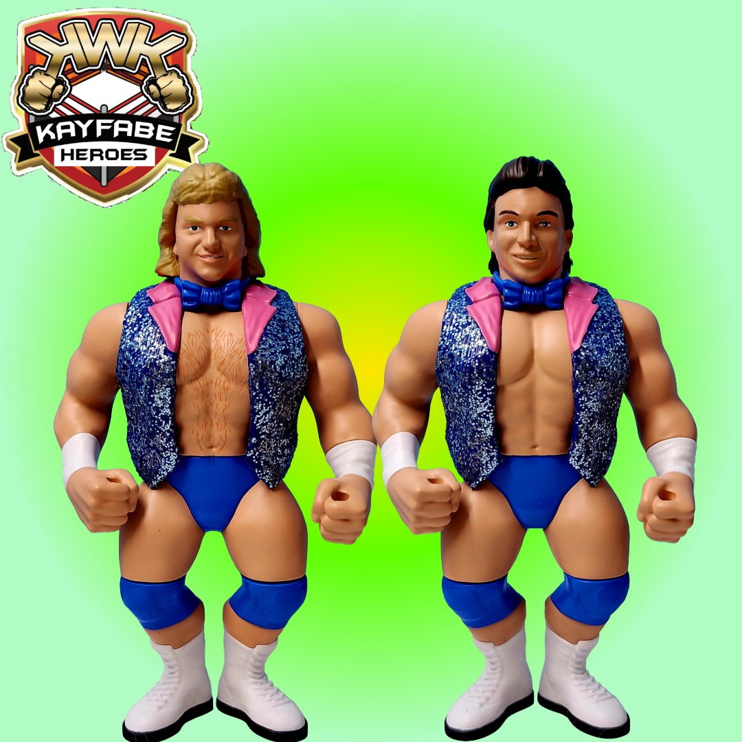 (BUNDLE OFFER) KWK Kayfabe Heroes The Fantastics Retro Figures (BLUE & YELLOW CARD VARIANT)