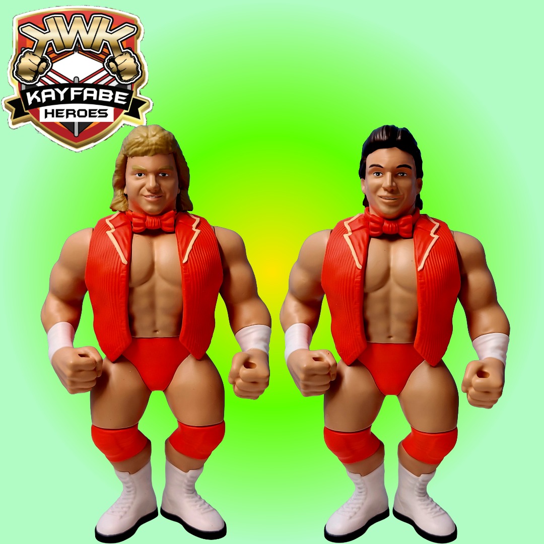 1 of 100 KWK Kayfabe Heroes The Fantastics Retro Figures (BLACK CARD VARIANT)