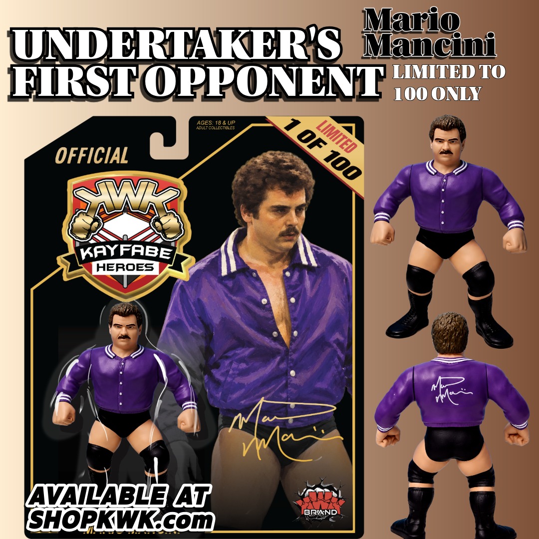 KWK KAYFABE HEROES LIMITED 100 MARIO MANCINI FIGURE 