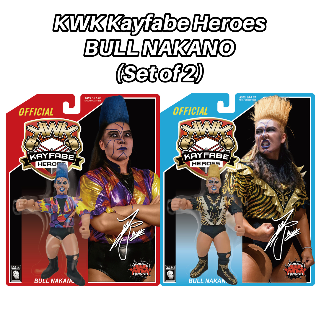 KWK Kayfabe Heroes Bull Nakano Retro Figures (BOTH VARIANTS)