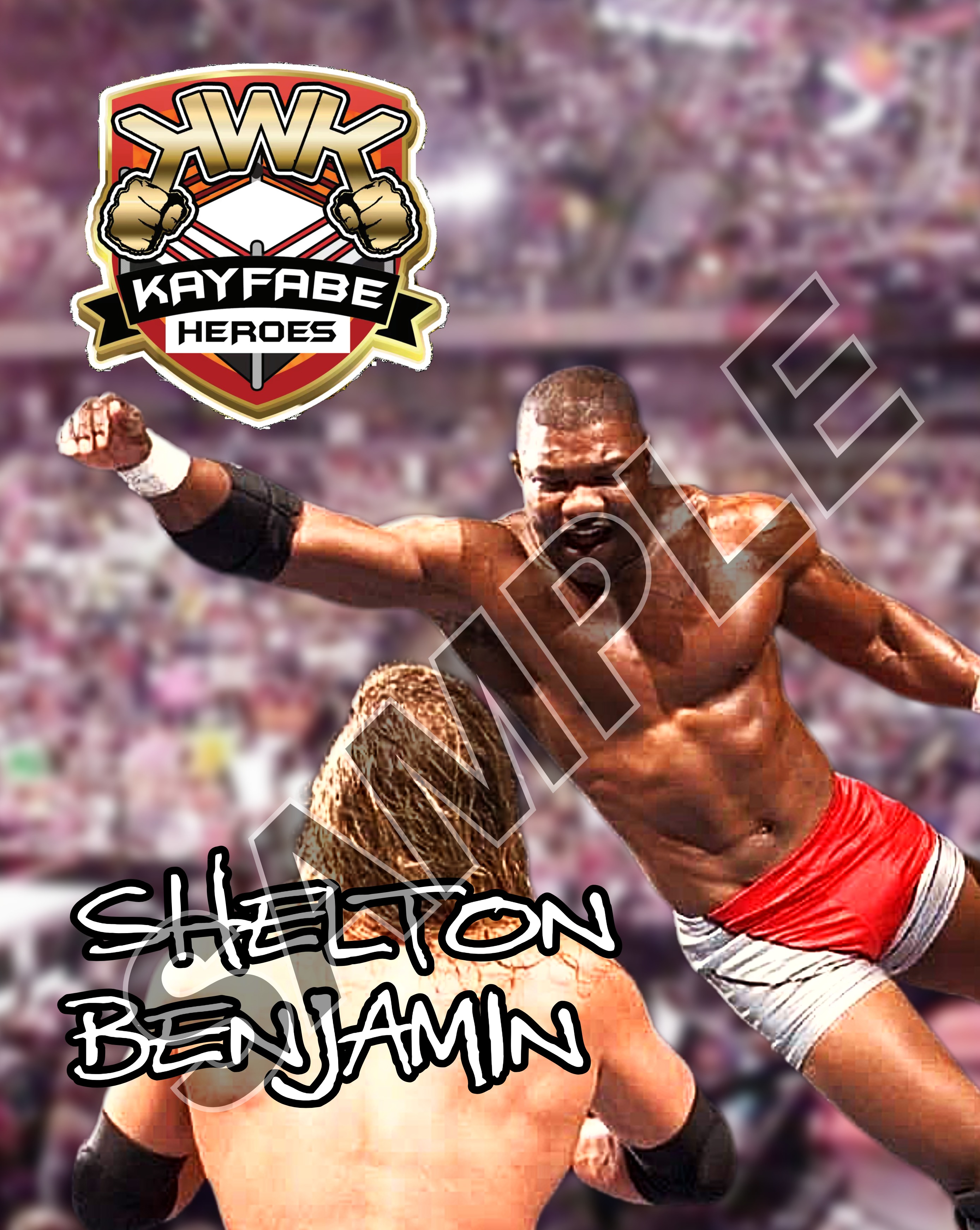 KWK Kayfabe Heroes Shelton Benjamin Retro Figures (BLUE CARD VARIANT)
