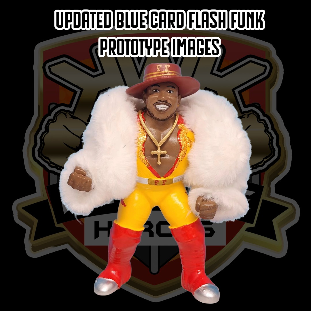 KWK Kayfabe Heroes Flash Funk Retro Figures (BLUE CARD VARIANT)