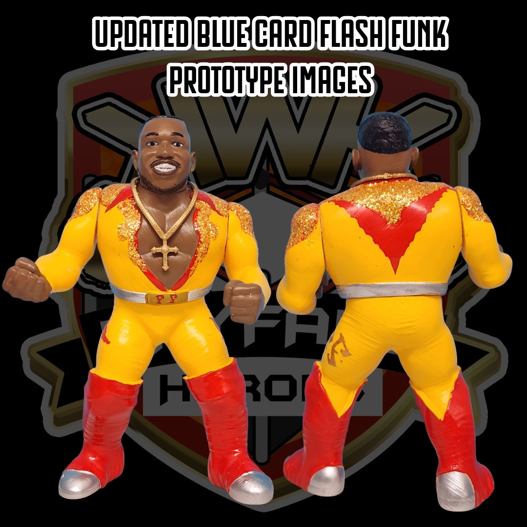 KWK Kayfabe Heroes Flash Funk Retro Figures (BLUE CARD VARIANT)