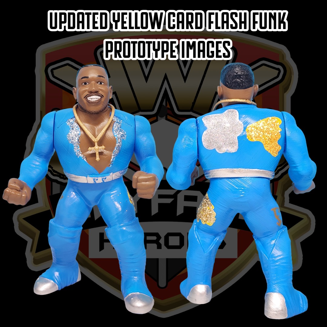 KWK Kayfabe Heroes Flash Fun k Retro Figures (YELLOW CARD VARIANT)