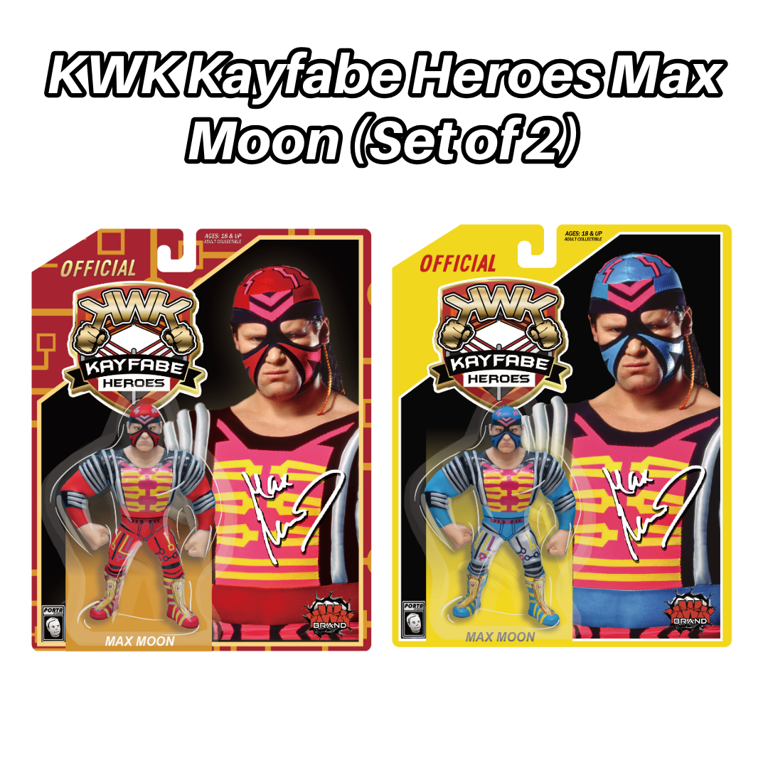 PRE-ORDER! Set of 2 KWK Kayfabe Heroes Max Moon Retro Figure