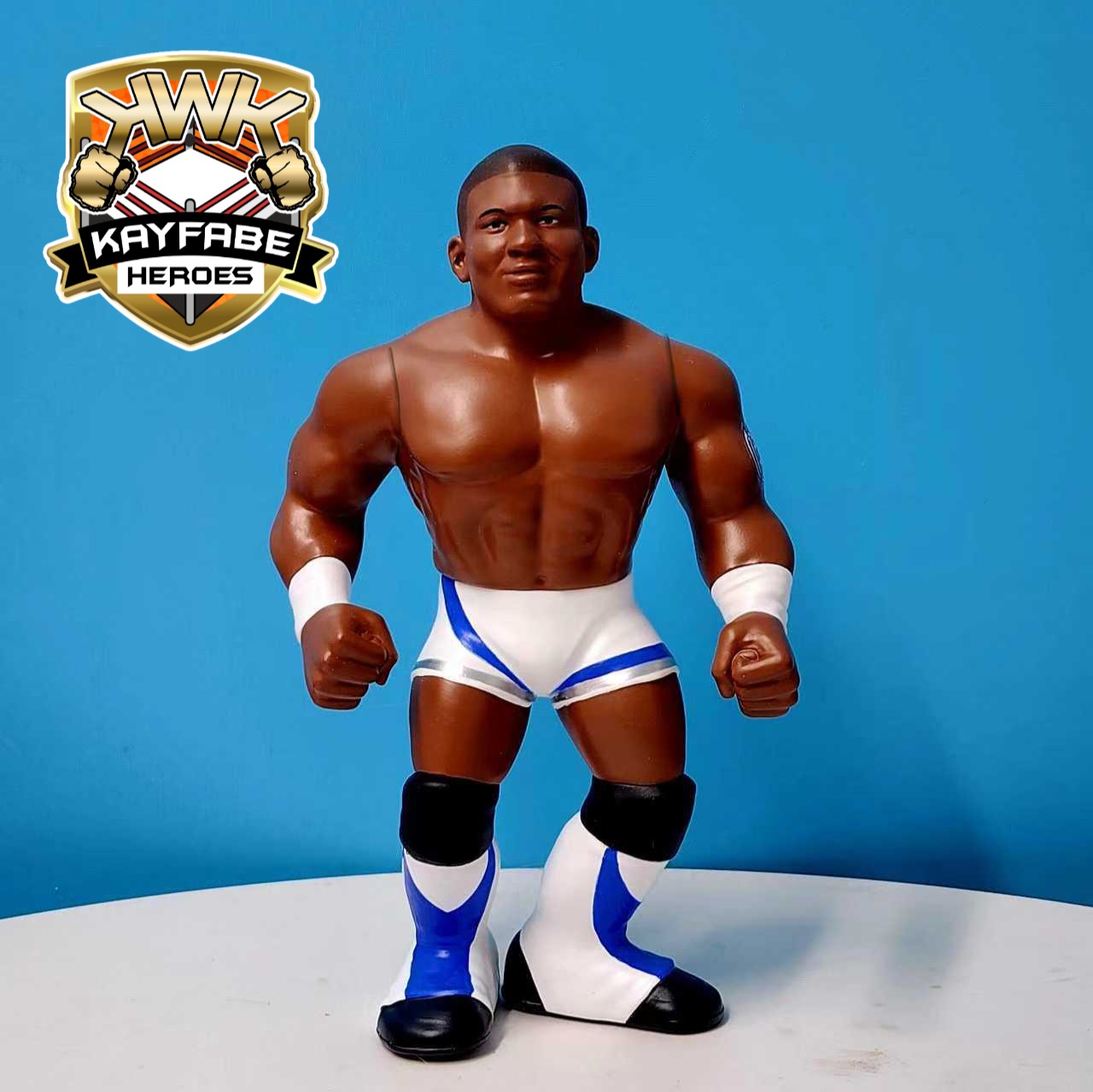 KWK Kayfabe Heroes Shelton Benjamin Retro Figures (BLUE CARD VARIANT)