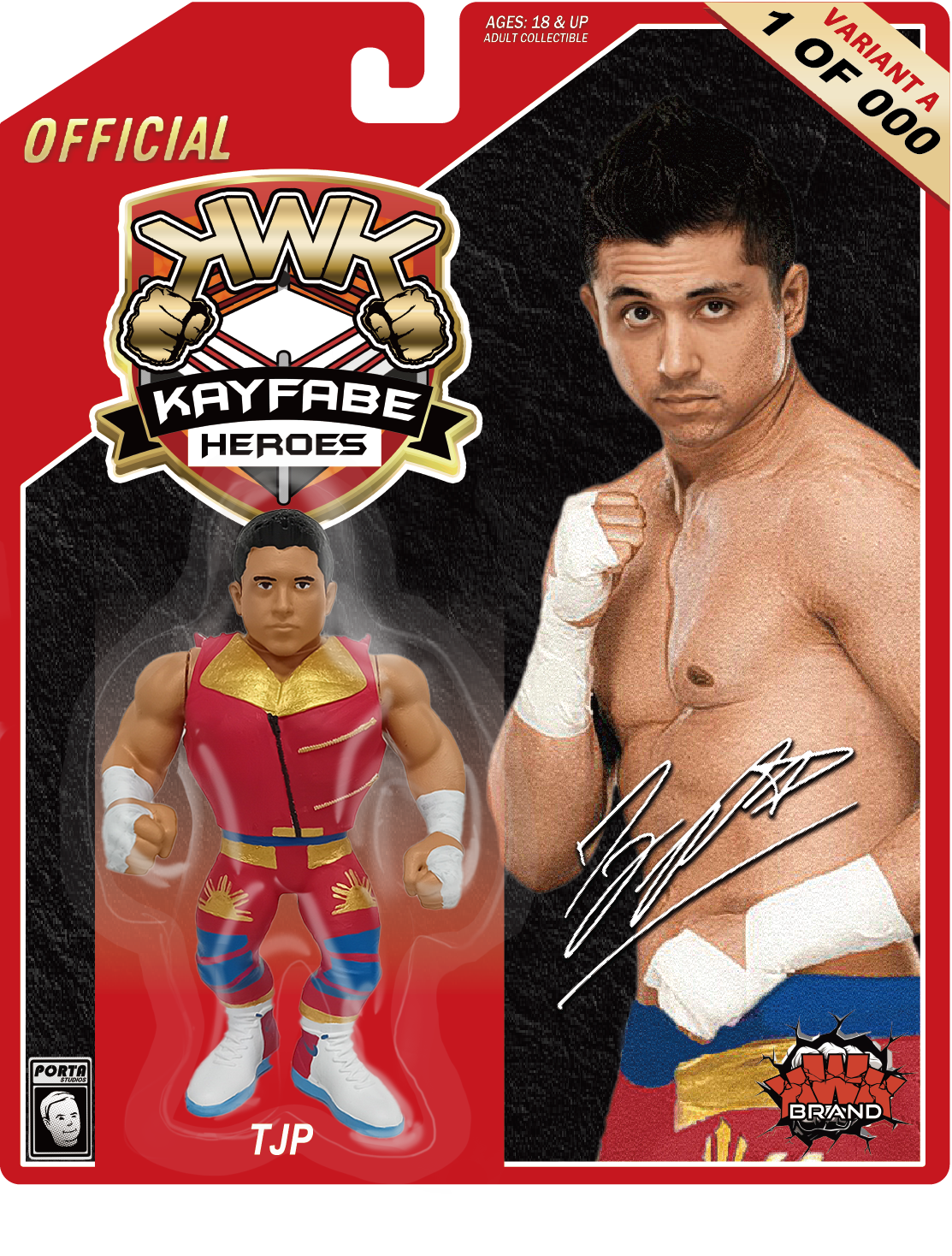 PRE-ORDER KWK Kayfabe Heroes TJP Variant A