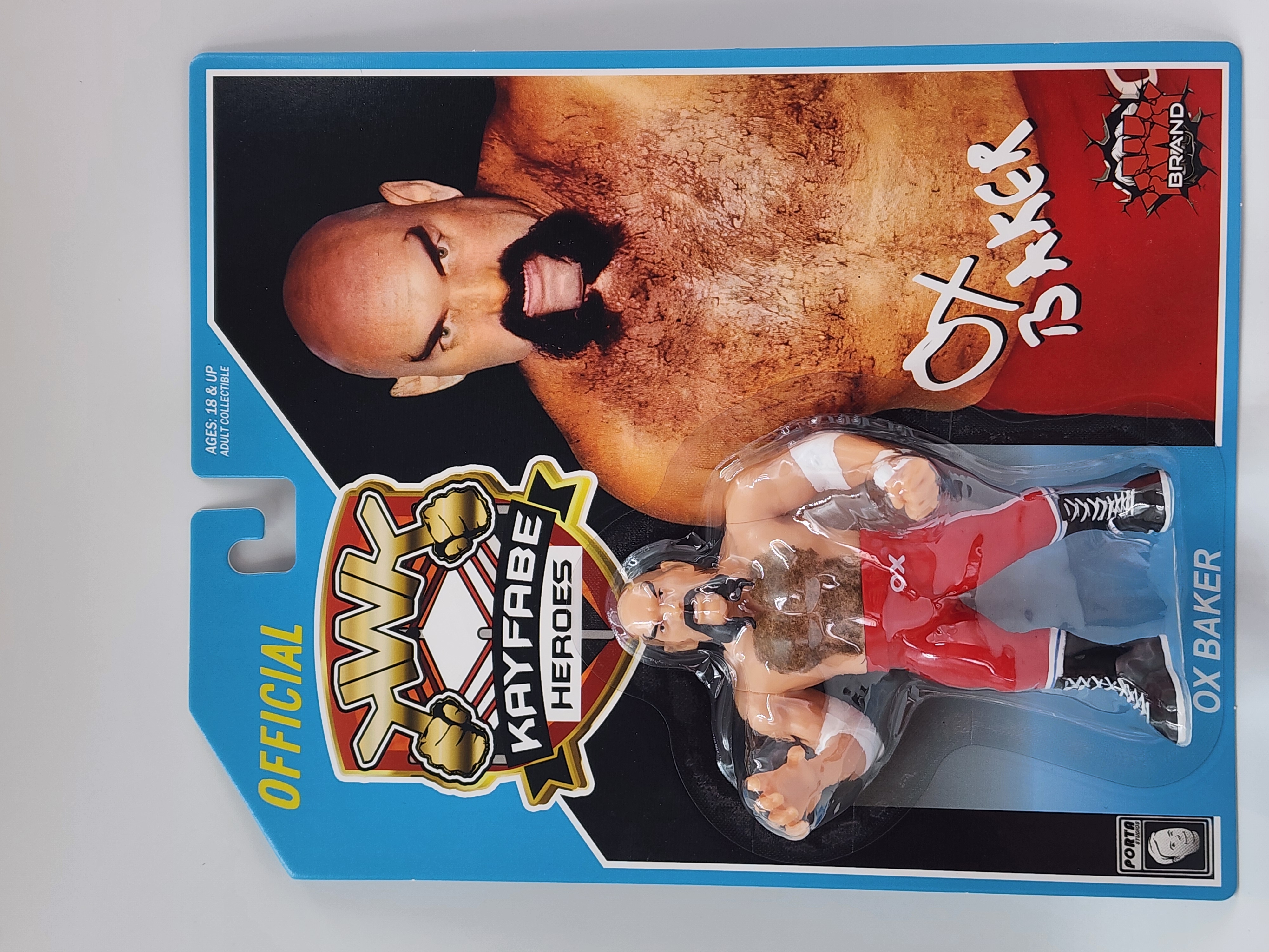 KWK Kayfabe Heroes Ox Baker Retro Figures (Blue Card)