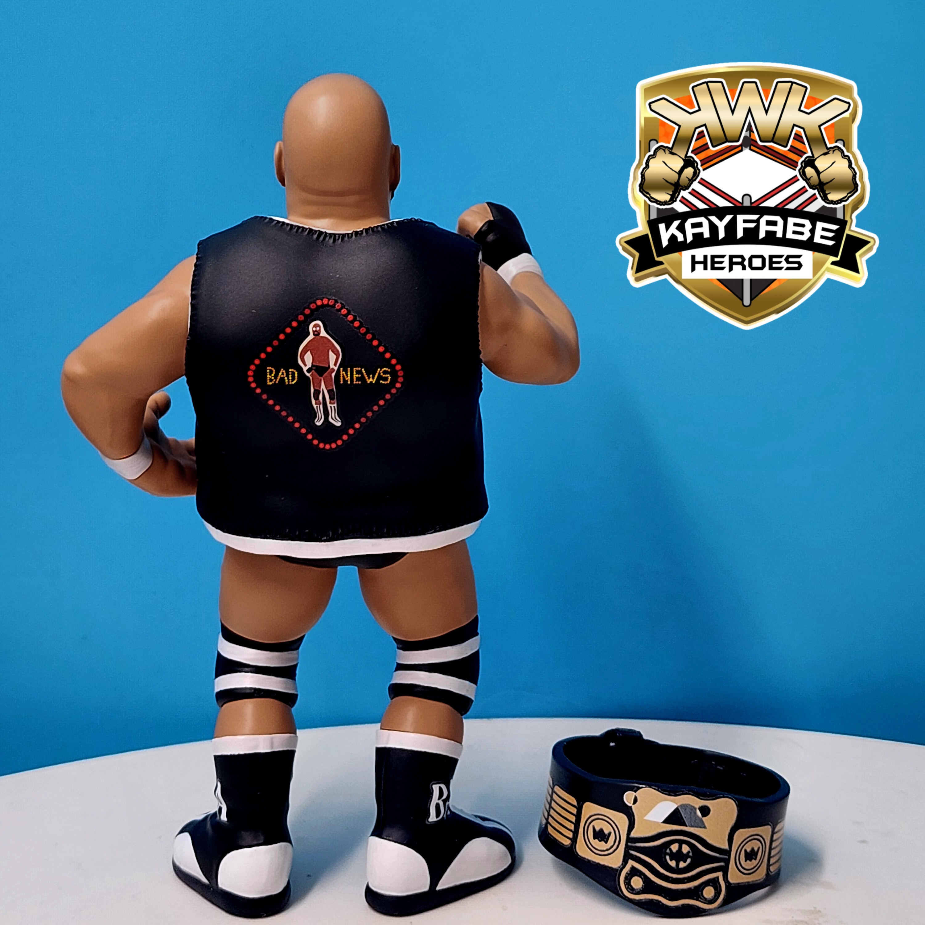 [Copy]KWK Kayfabe Heroes Bad News Allen Retro Figures (RED CARD VARIANT)