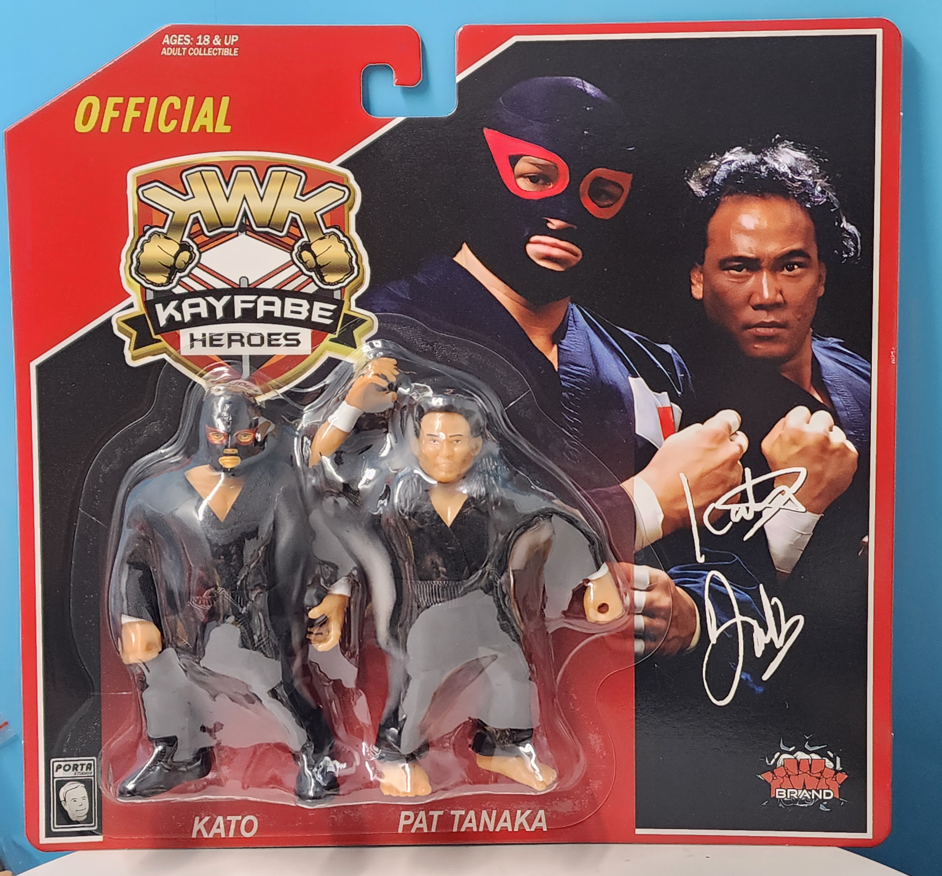 UK STOCK! KWK Kayfabe Heroes Orient Express Retro Figures (RED CARD VARIANT)