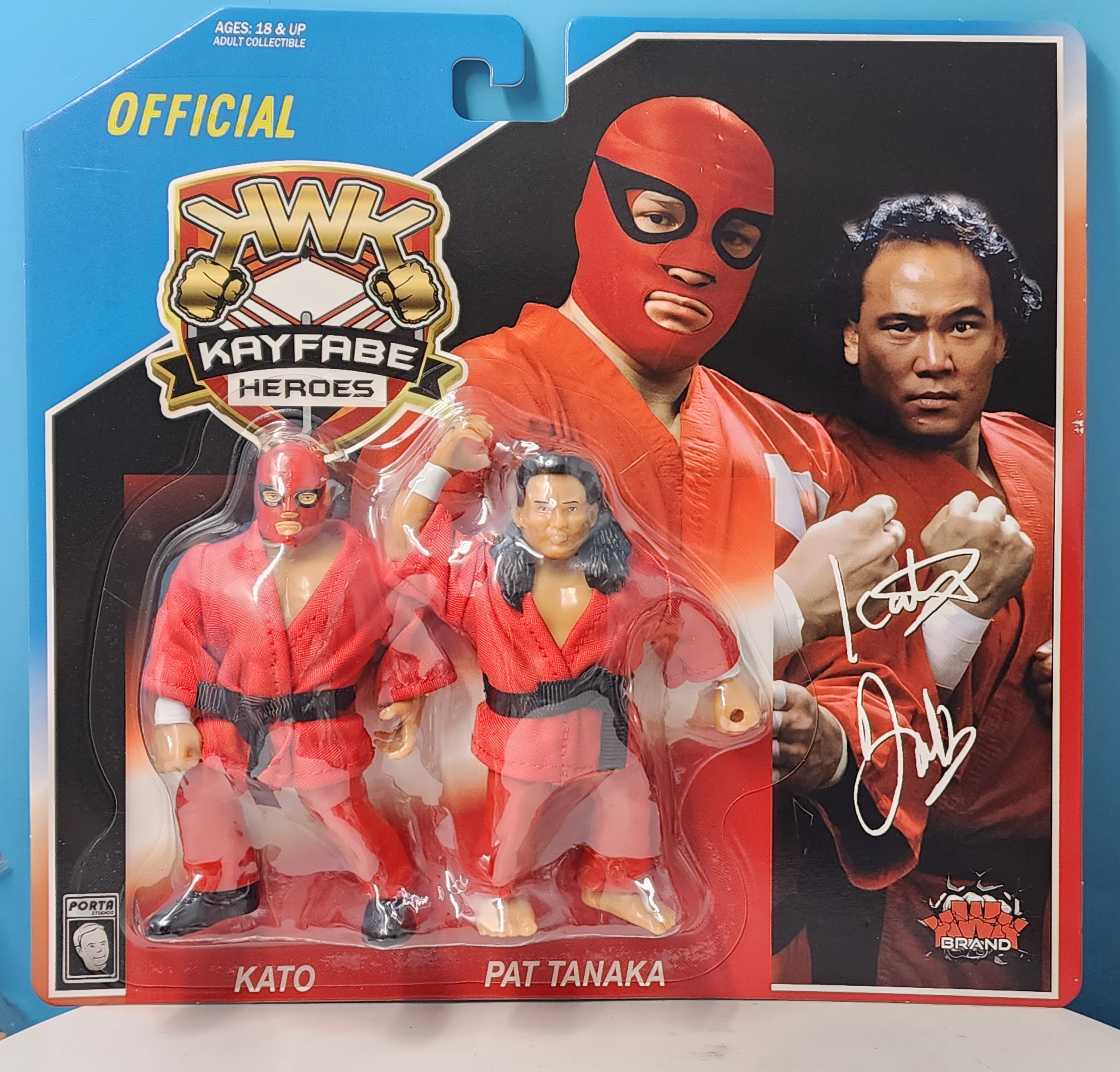 UK STOCK! KWK Kayfabe Heroes Orient Express Retro Figures (BLUE CARD VARIANT)