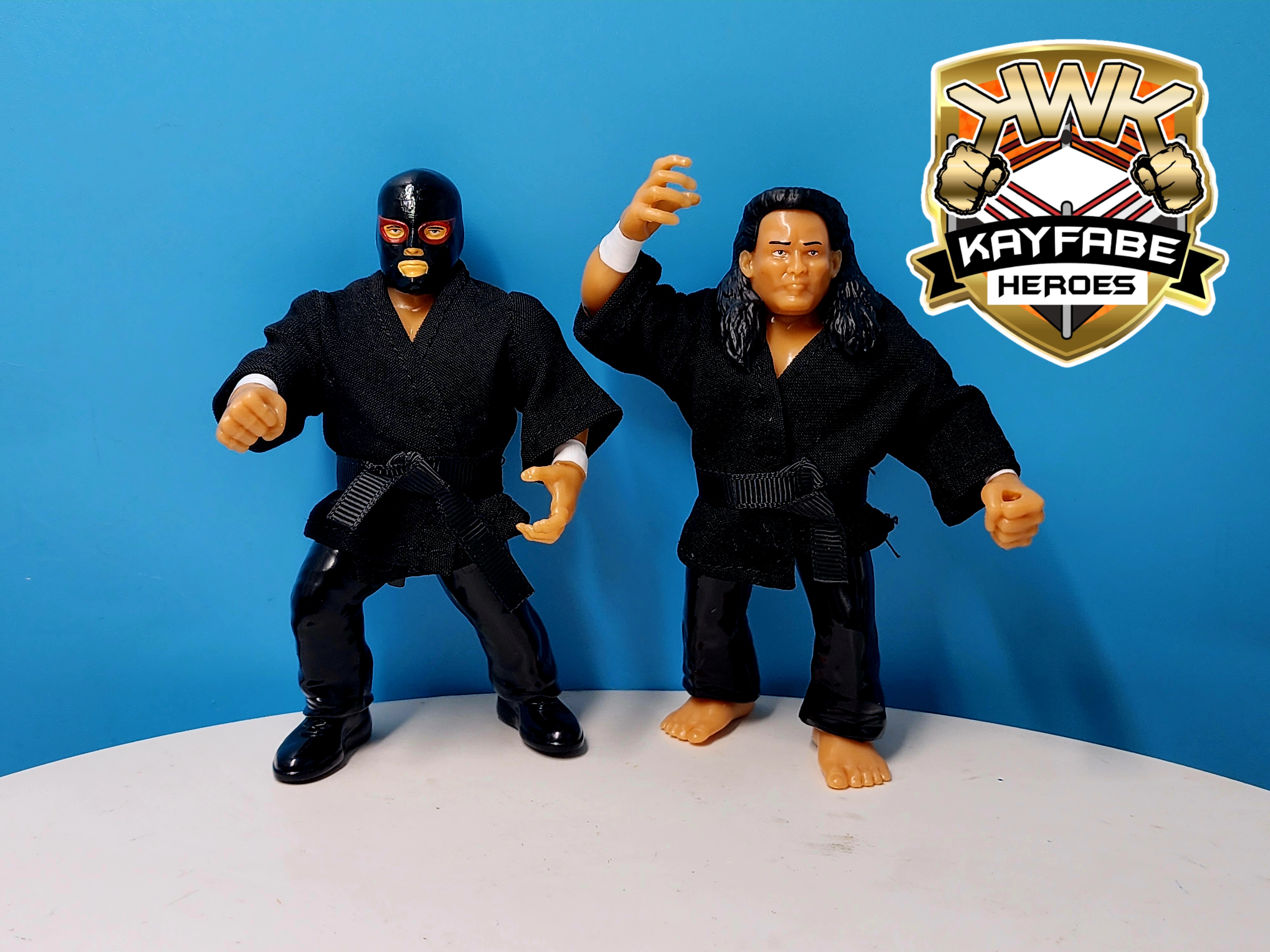 UK STOCK! KWK Kayfabe Heroes Orient Express Retro Figures (RED CARD VARIANT)