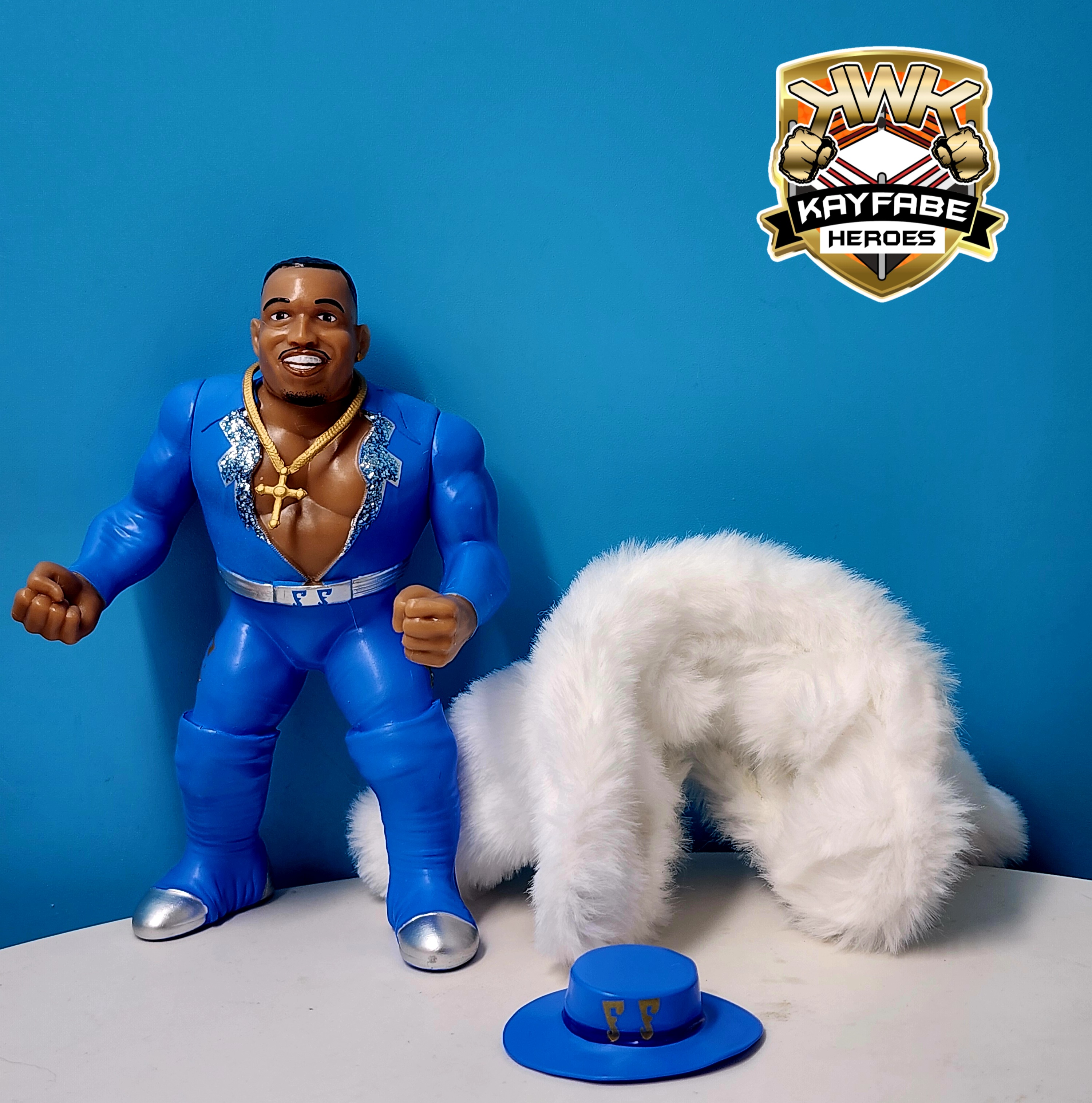 UK STOCK! KWK Kayfabe Heroes Flash Funk Retro Figures (YELLOW CARD VARIANT)