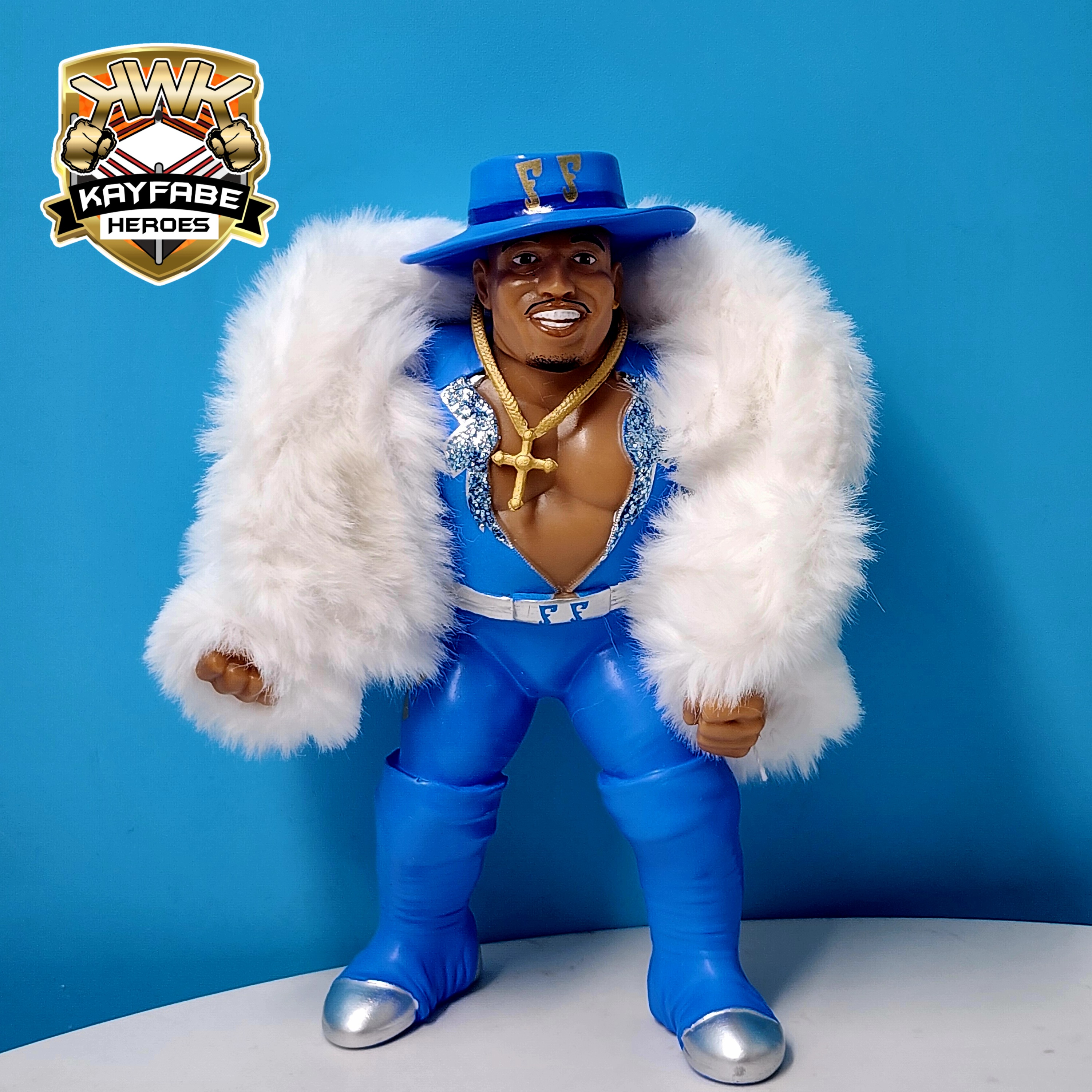 UK STOCK! KWK Kayfabe Heroes Flash Funk Retro Figures (YELLOW CARD VARIANT)