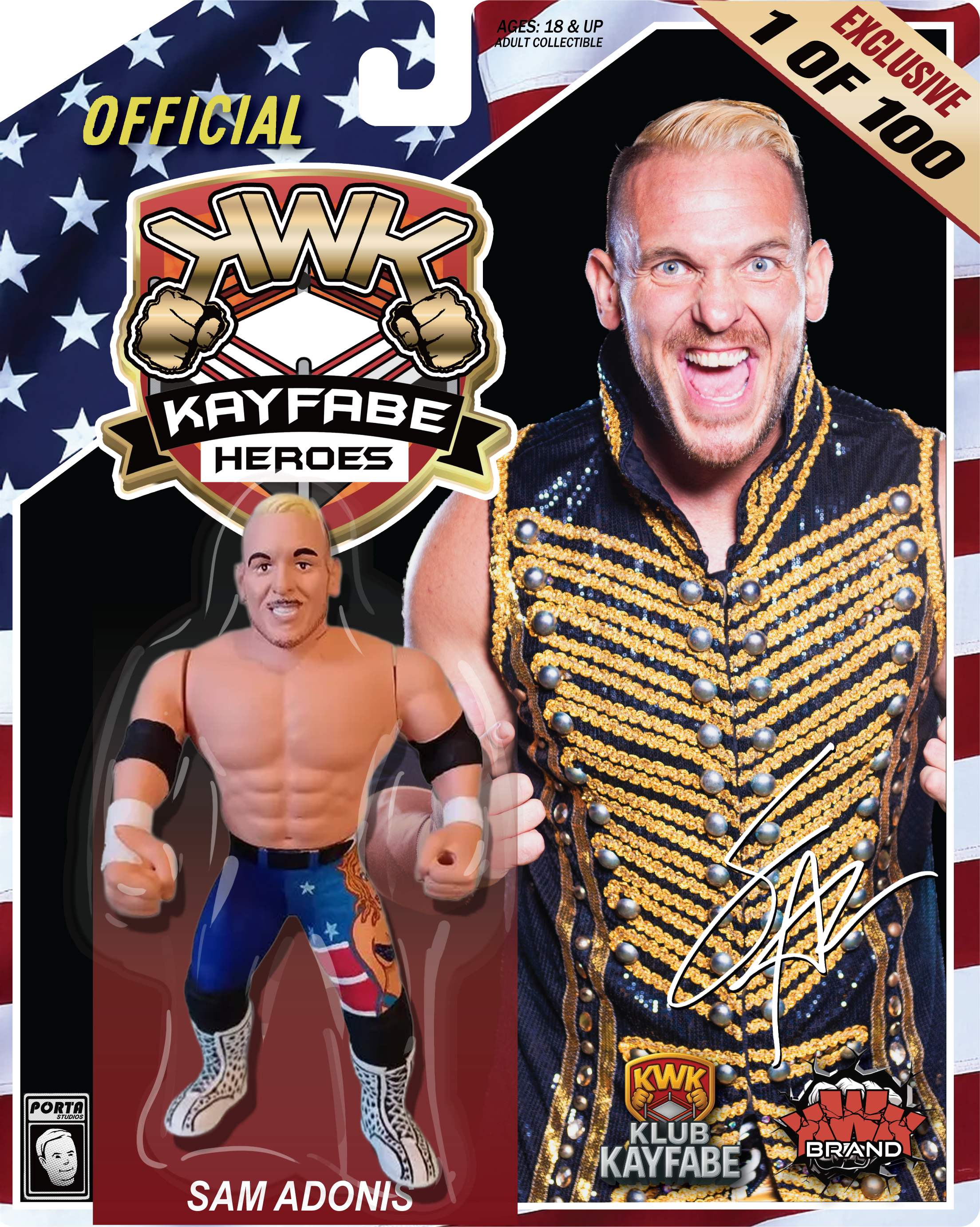 KLUB KAYFABE EXCLUSIVE SAM ADONIS FIGURE (1 of 100)
