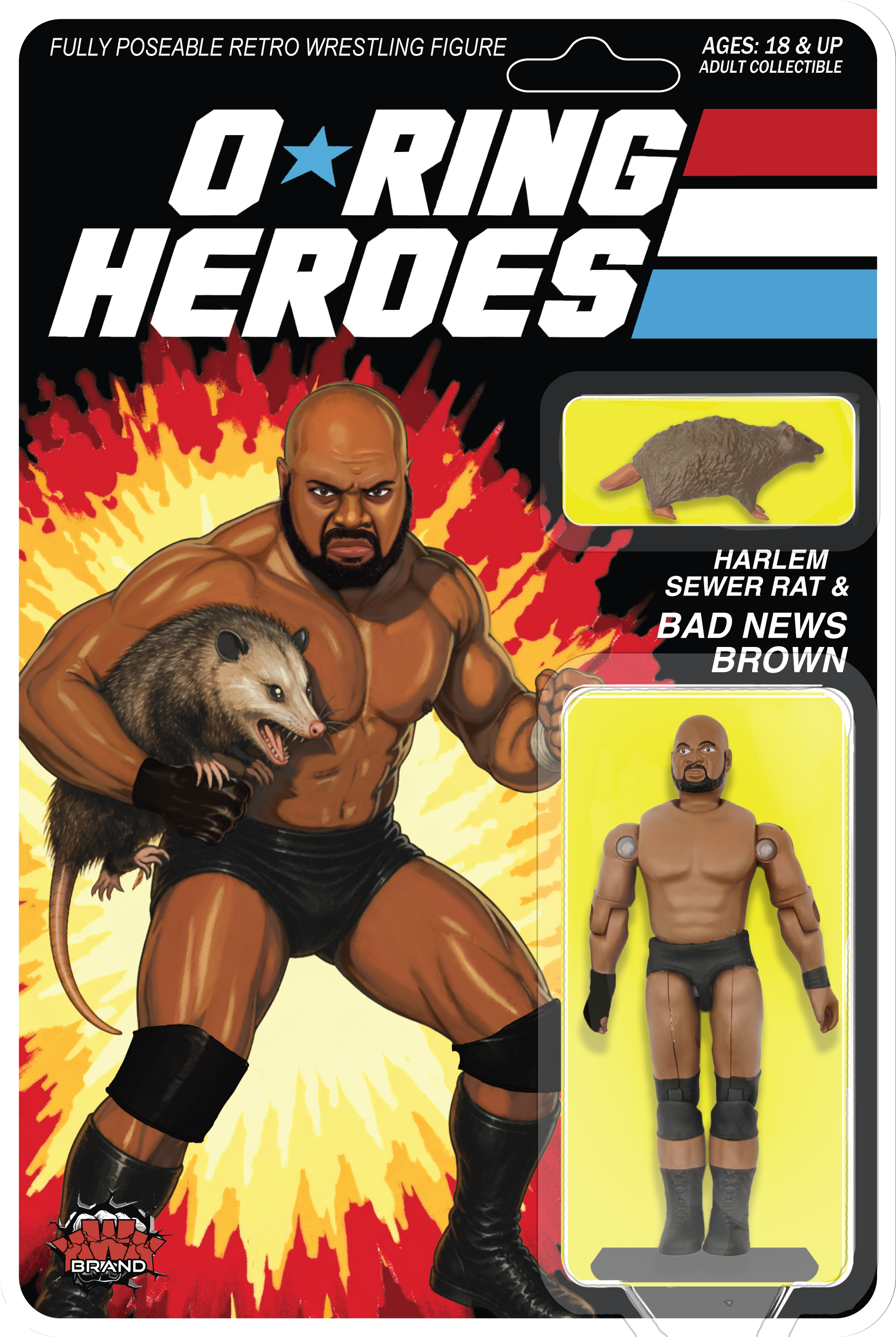 KWK O-RING HEROES BAD NEWS BROWN FIGURE