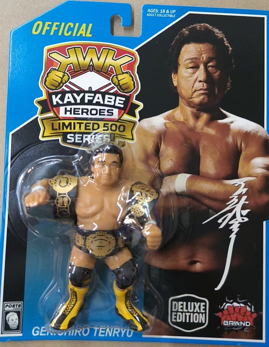 (UK STOCK) KWK Kayfabe Heroes Limited 500 Series Genichiro Tenryu Retro Figures