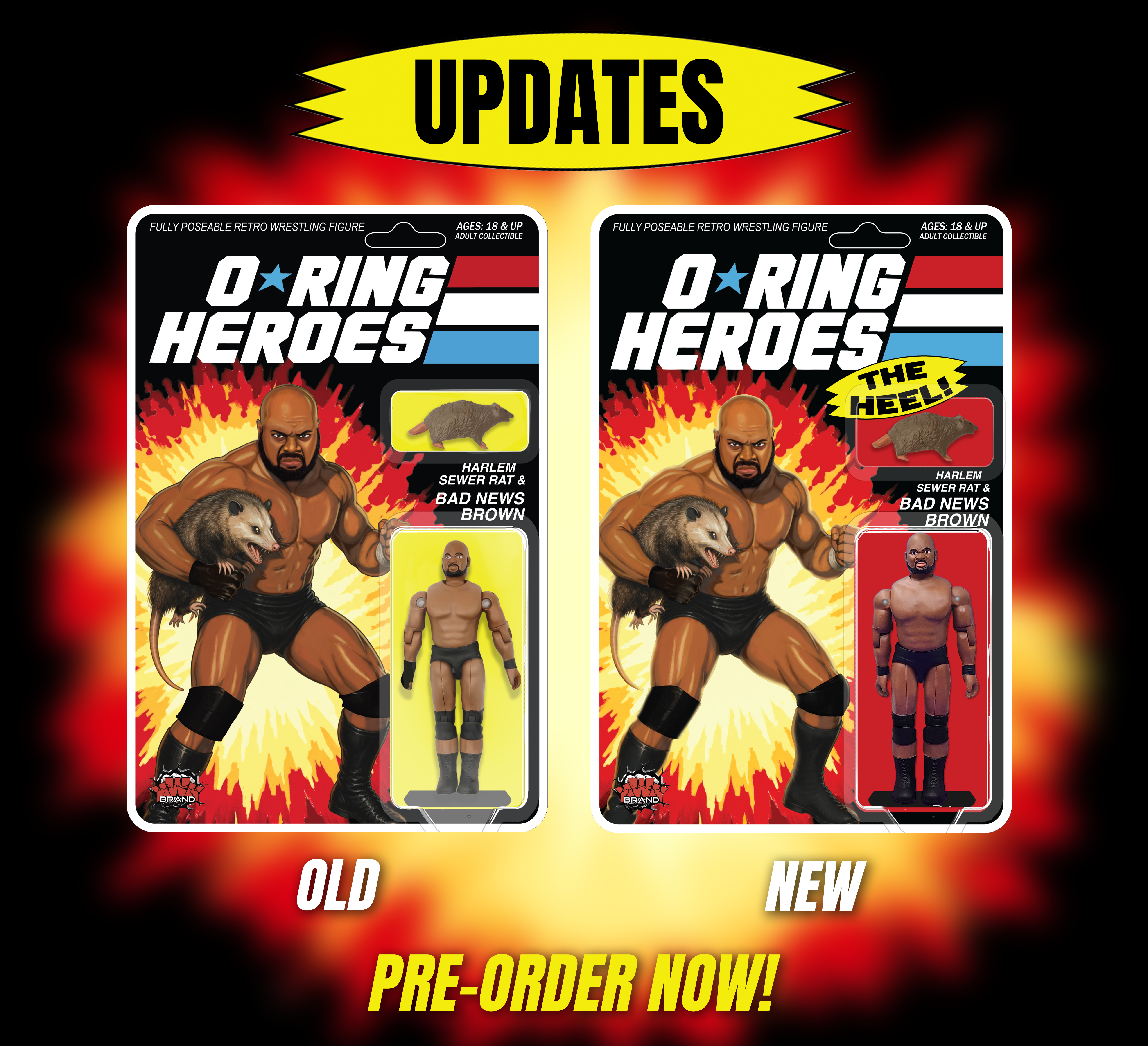 PRE-ORDER KWK O-RING HEROES BAD NEWS BROWN FIGURE