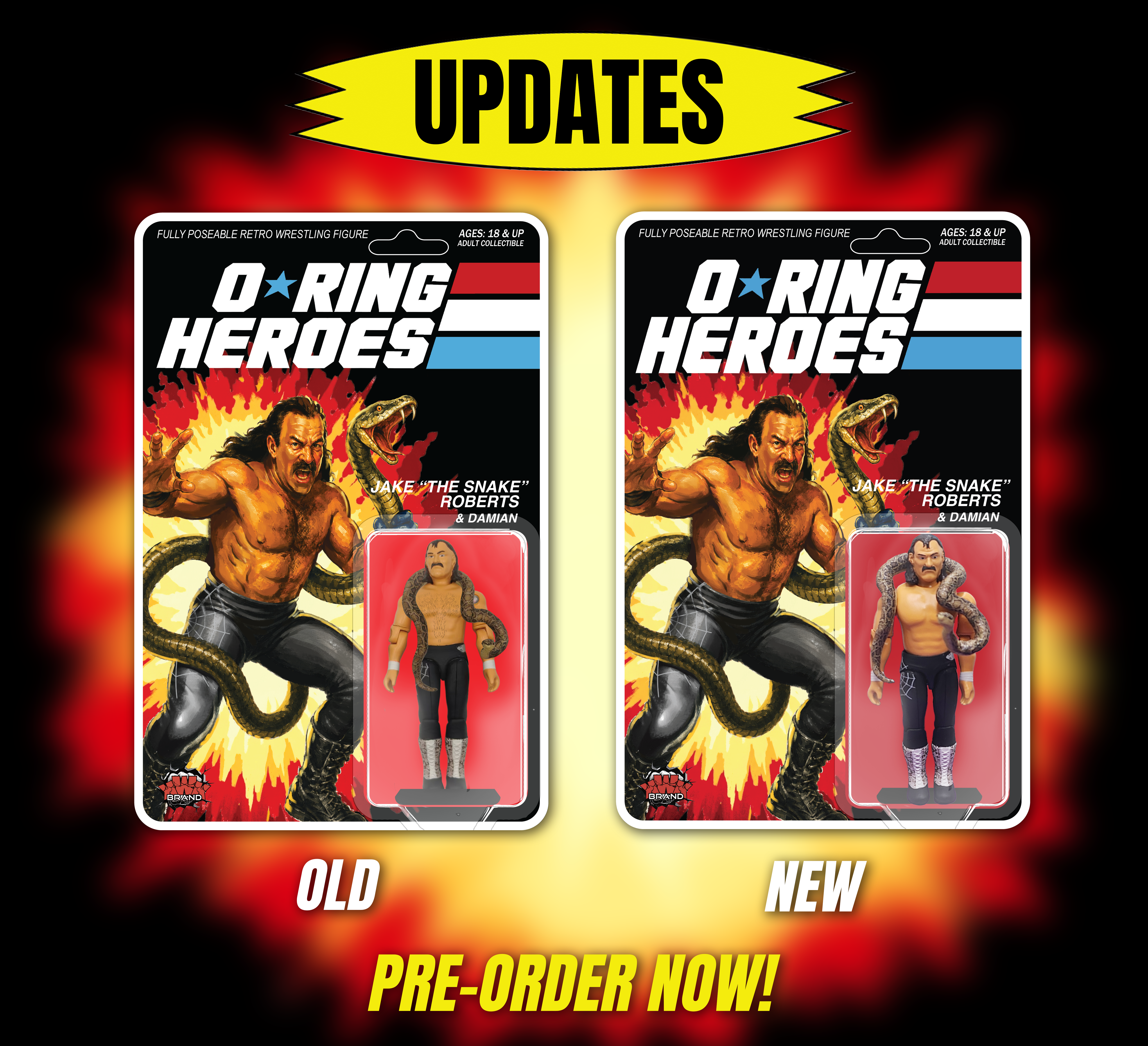 PRE-ORDER KWK O-RING HEROES JAKE THE SNAKE ROBERTS FIGURE