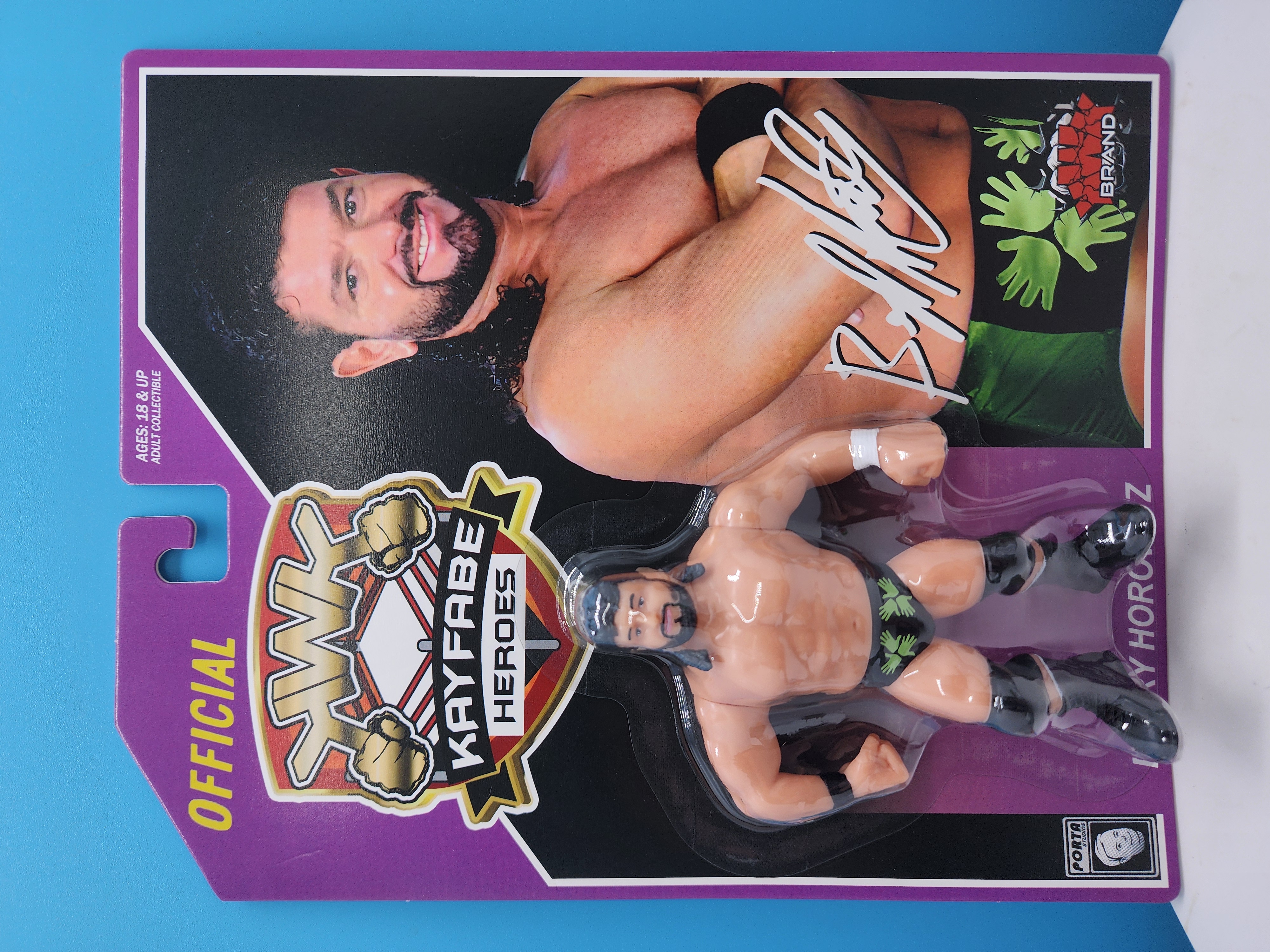 [UK STOCK]KWK Kayfabe Heroes Barry Horowitz Retro Figures (Purple Card)