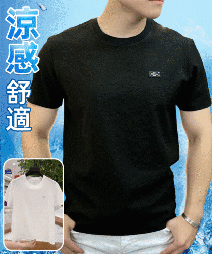 夏季泡泡紗肌理感短袖男