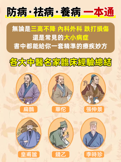 傳世名方中醫養生醫學典籍，0成本做醫師，省下高昂醫藥費