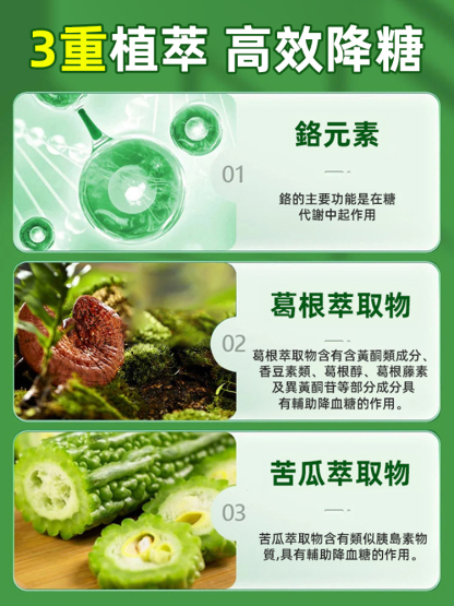 輔助降血糖葛根苦瓜鉻膠囊