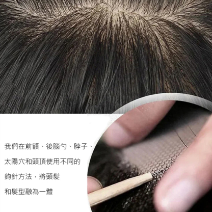 一體式自然逼真假劉海