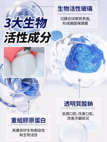牙醫推薦，早晚兩次，修復+防禦，持久有效