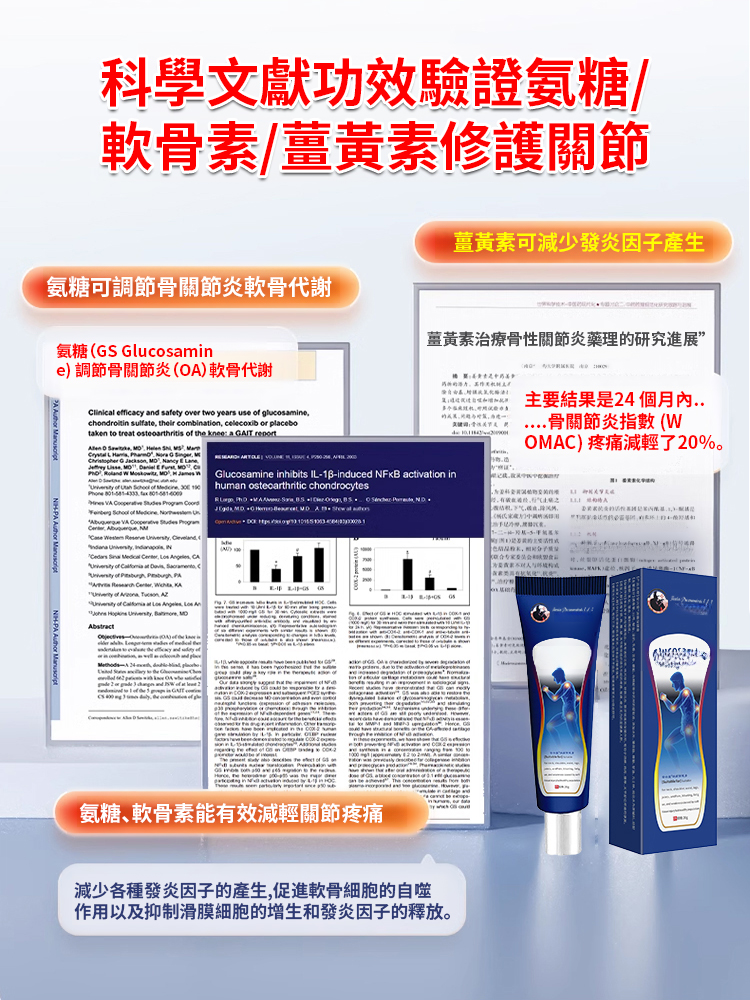 【5分鐘快速止痛】氨糖透骨凝膠