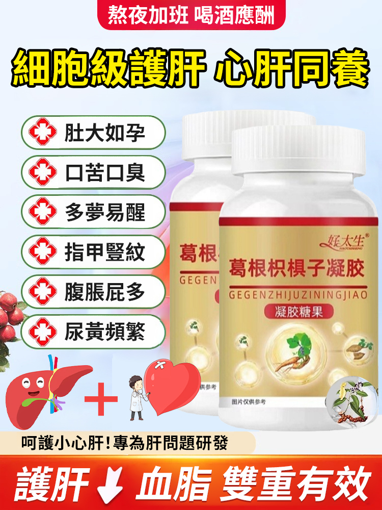 8週改善·心肝同養護 葛根枳椇子膠囊