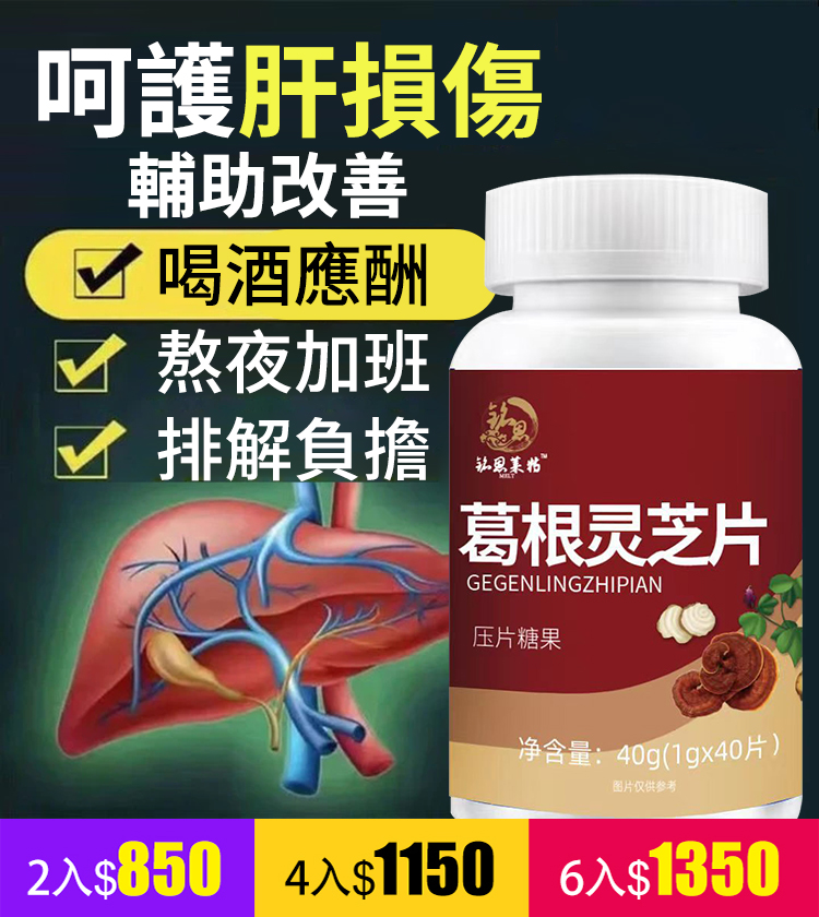 【護肝降脂】葛根靈芝片