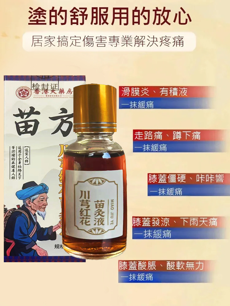 【哪痛塗哪】川穹紅花苗灸液