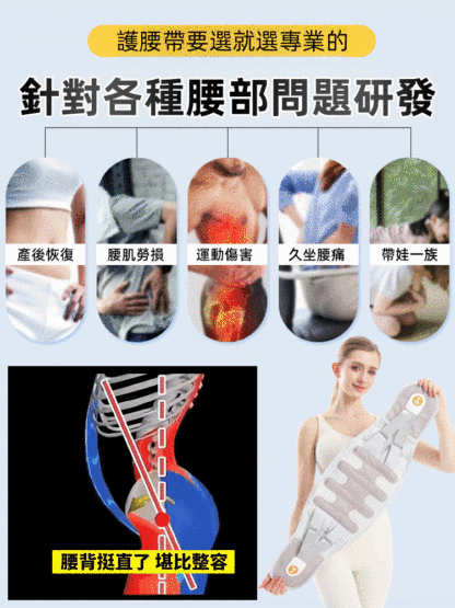 仿生板支撐護腰固定帶