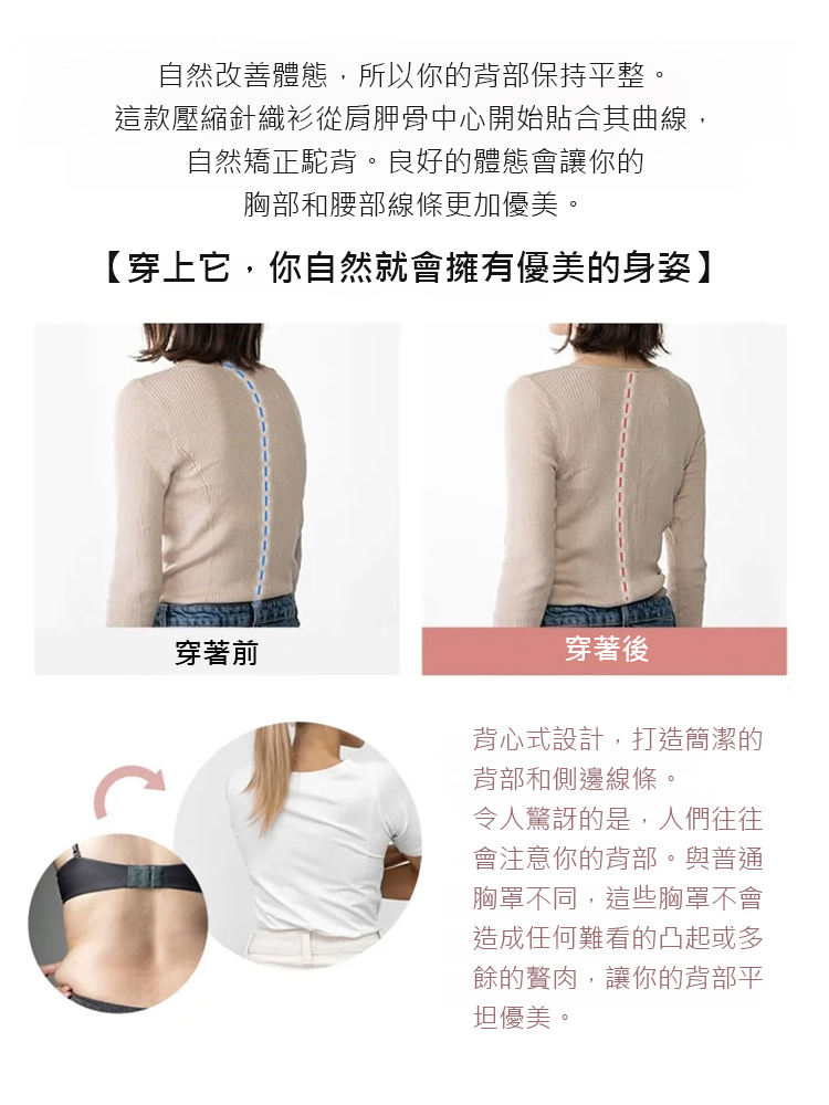 雙翼加壓塑型矯正背心，【熱銷上萬件，0差評，0退貨】強力X型塑腰+提拉，塑形矯正，1秒擁有纖細優美身姿