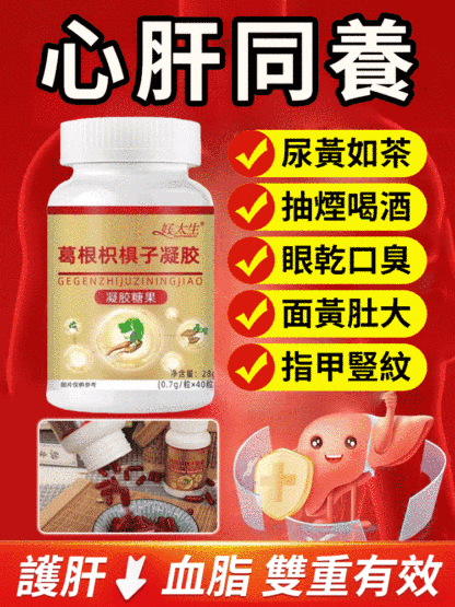 8週改善·心肝同養護 葛根枳椇子膠囊