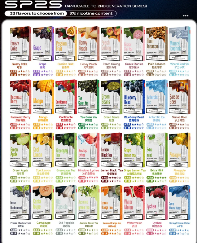 🔥SP2S煙弹🔥通用一代電子煙主機/思博瑞透明替換彈 3入裝/原裝正品煙彈/電子煙菸彈/台灣VAPE現貨供應秒发