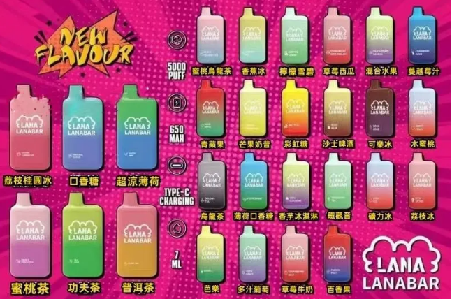 🔥LANA拋棄式5000口🔥一次性5000口大容量電子煙/TYPE-C充電/台灣現貨原裝正品